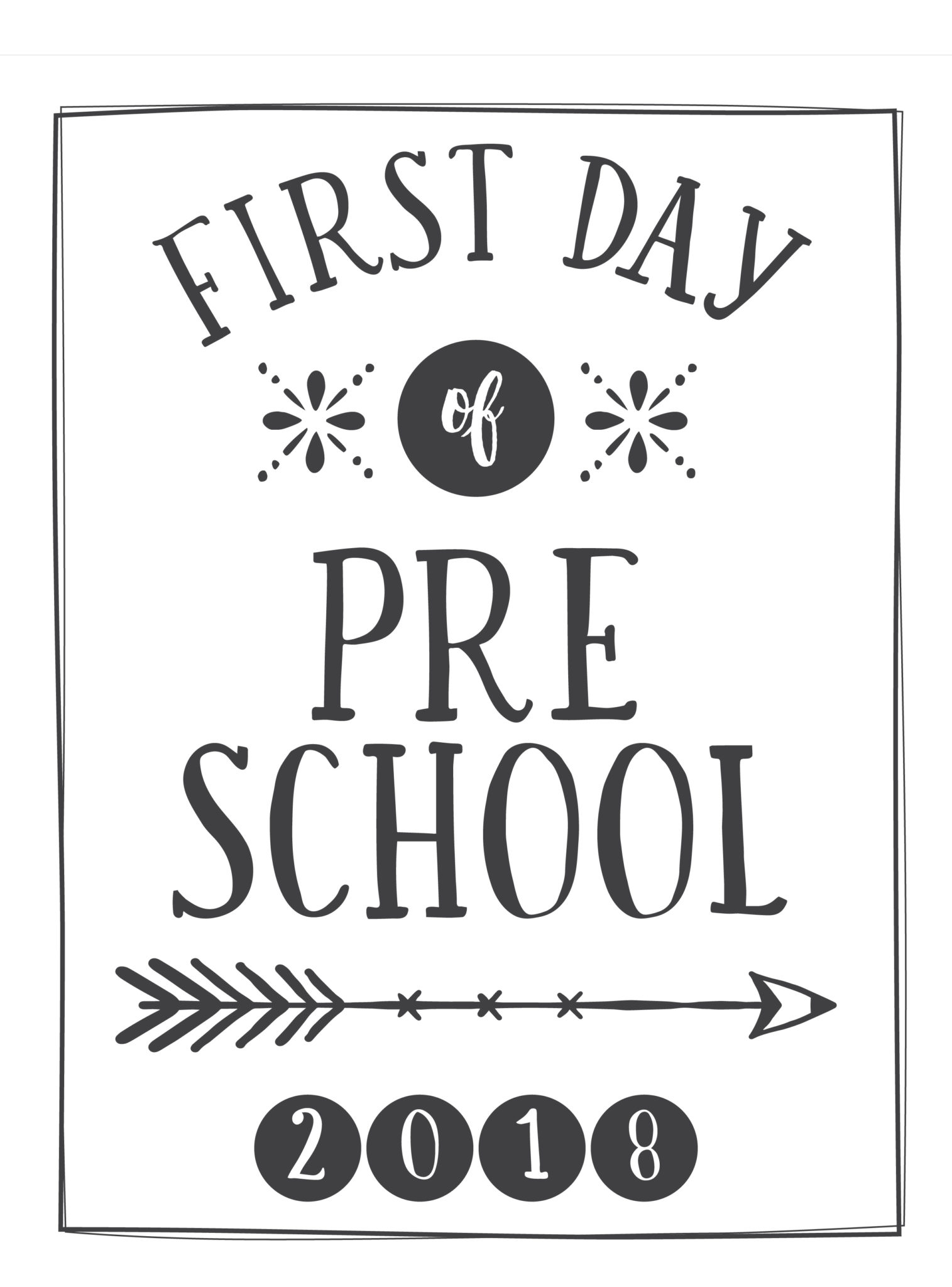first day of kindergarten printable free
