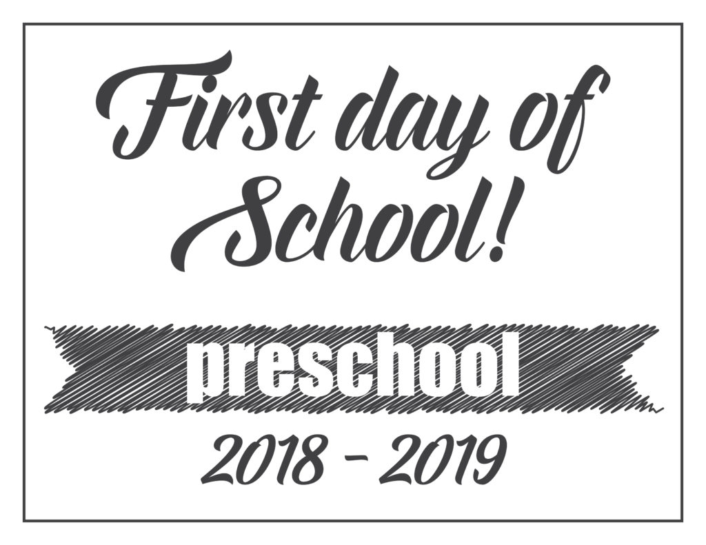 First Day Of School Printables - FREE - 21 Layouts of Pre-K - 6th ...