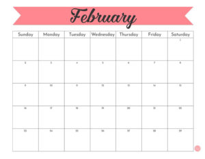 February 2020 Calendar - Free Printable | Live Craft Eat