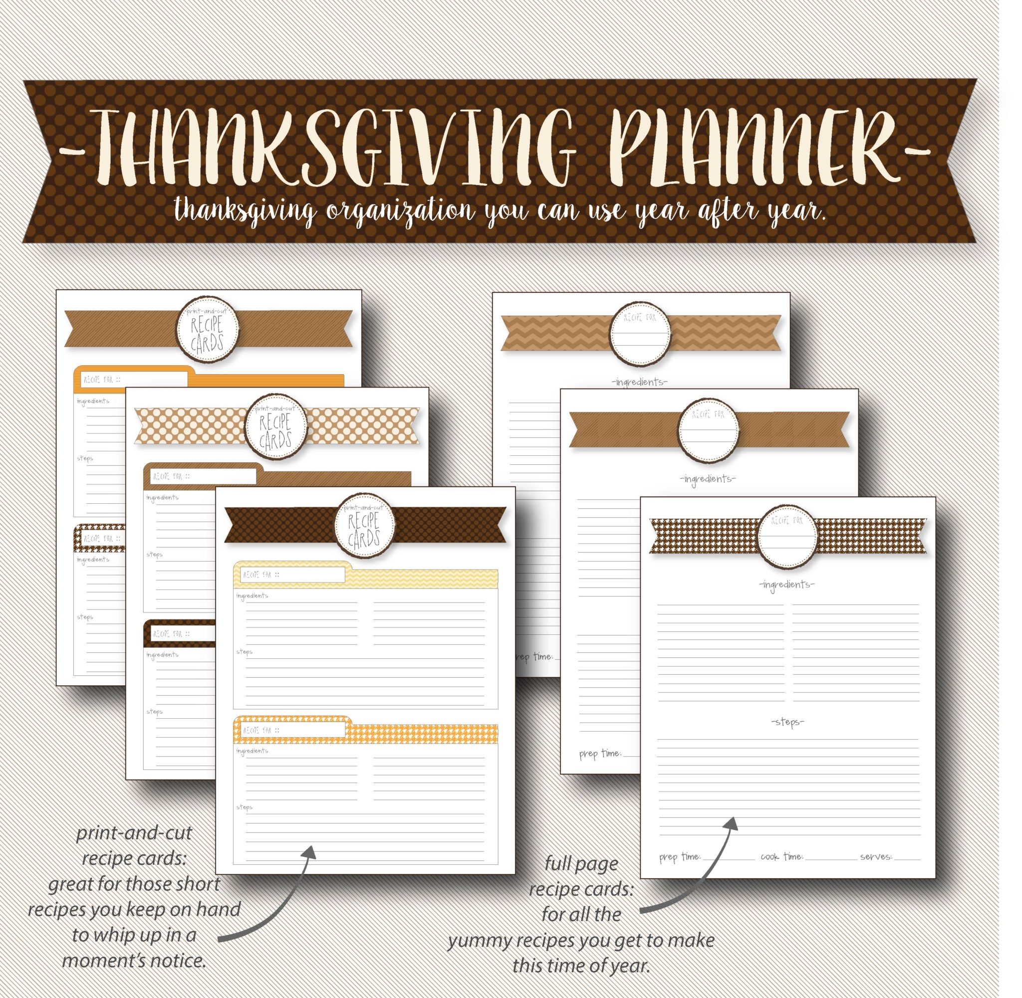 Free Printable Thanksgiving Planner 19 Printable Pages Live Craft Eat