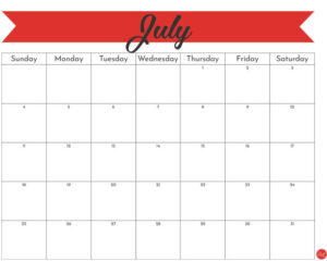 July 2021 Calendar - Free Printable | Live Craft Eat