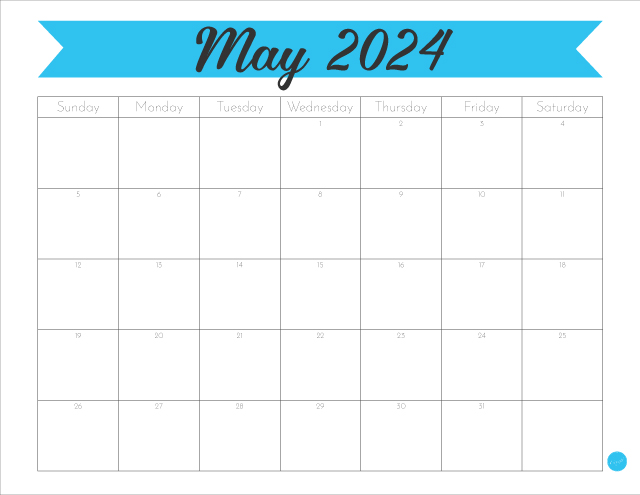 May 2024 Free Printable Calendar!