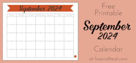 Free Printable Monthly Calendar :: September 2024