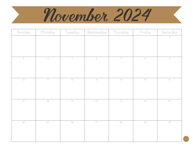 Free Printable November 2024 Calendar