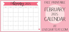 February 2025 Calendar - free printable!