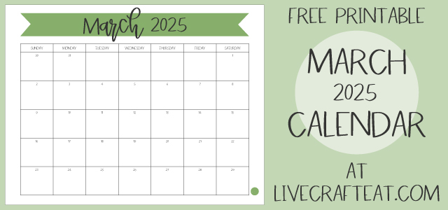 March 2025 Calendar // Free Printable!